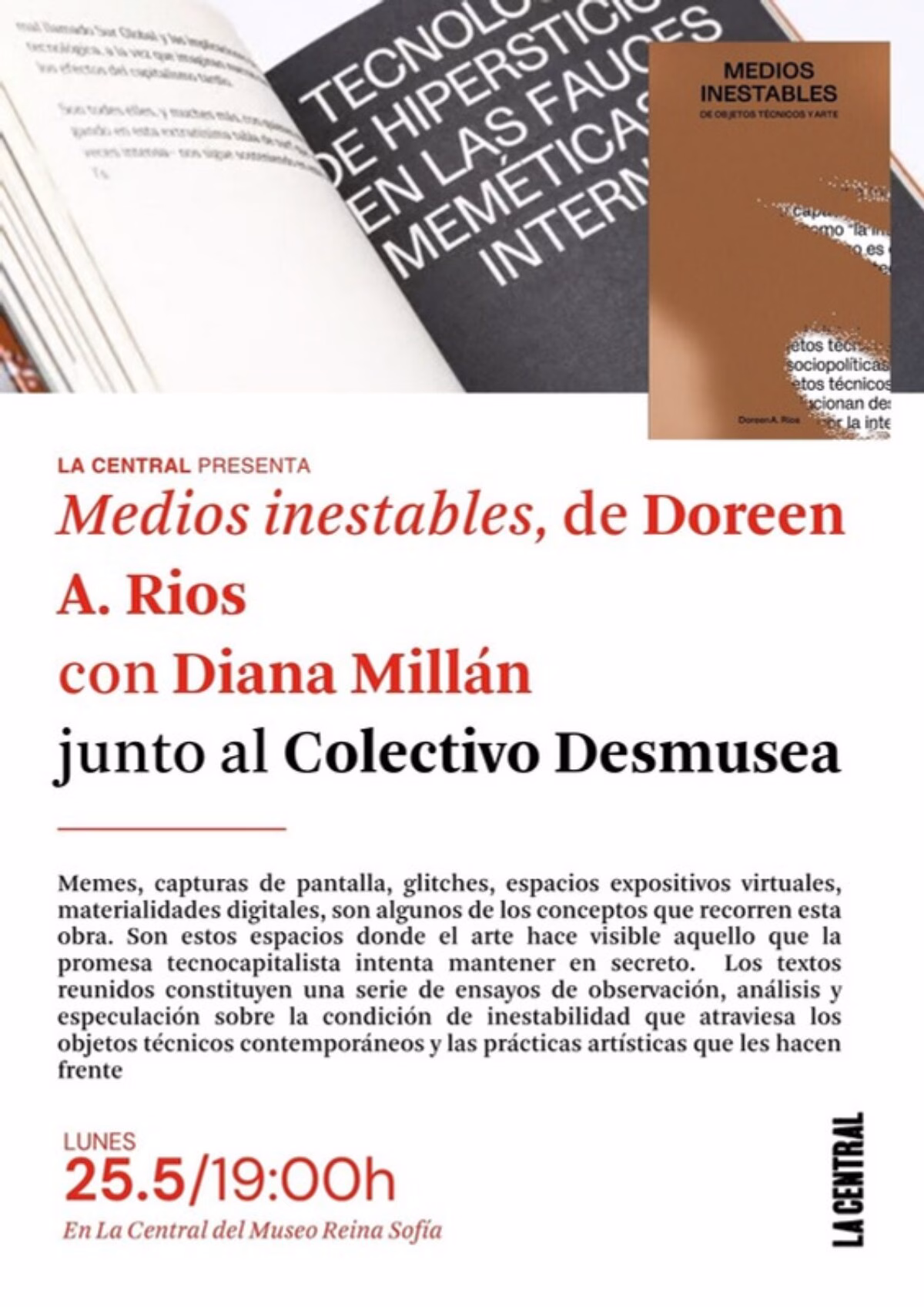 Presentación del libro Medios Inestables de Doreen A. Ríos, con Diana Millán y Desmusea