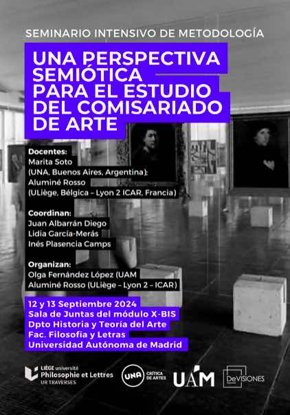Seminario intensivo de metodología «Una perspectiva semiótica para el estudio del comisariado de arte»